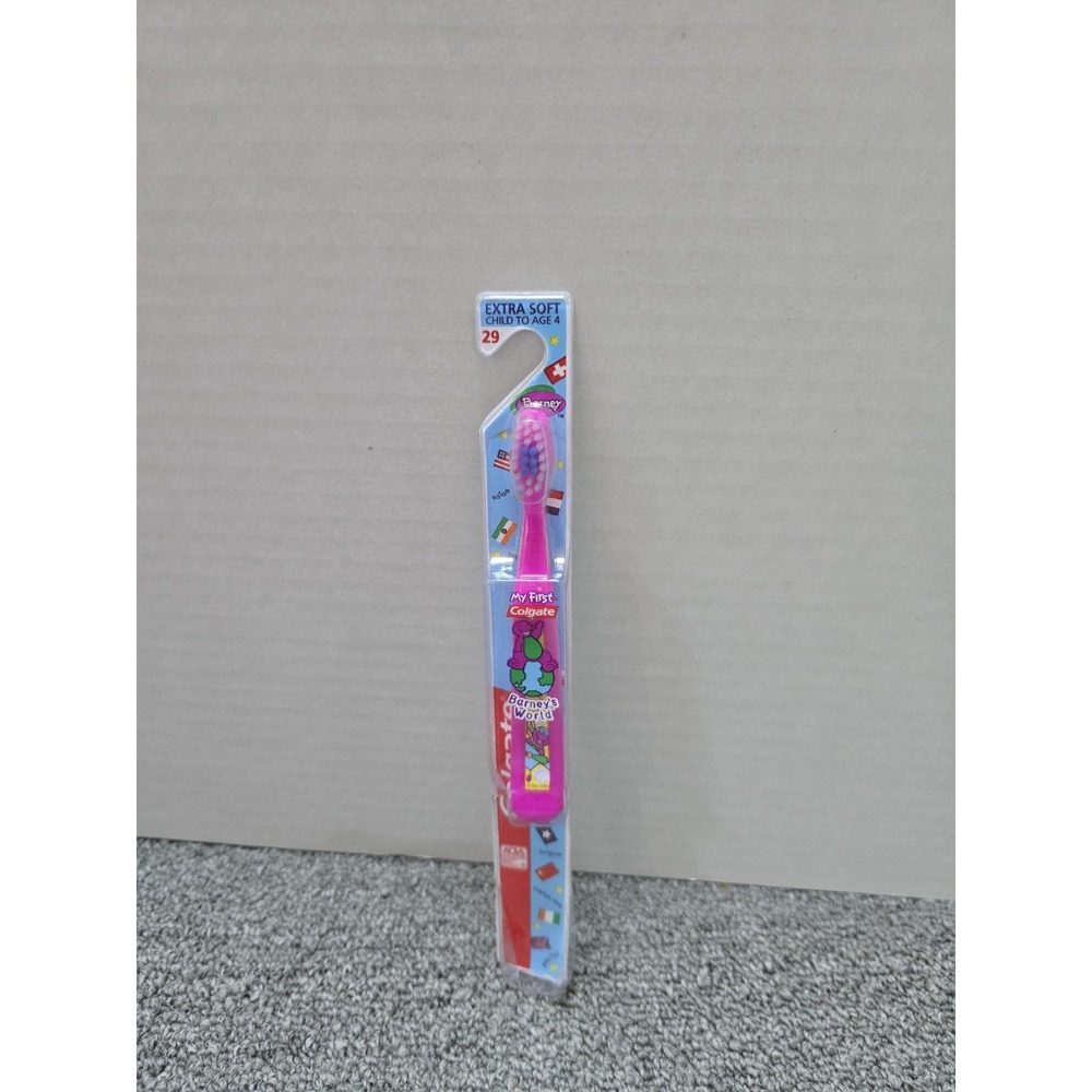 Vintage 1990's Barney Colgate Child's Extra Soft Toothbrush New Old Stock